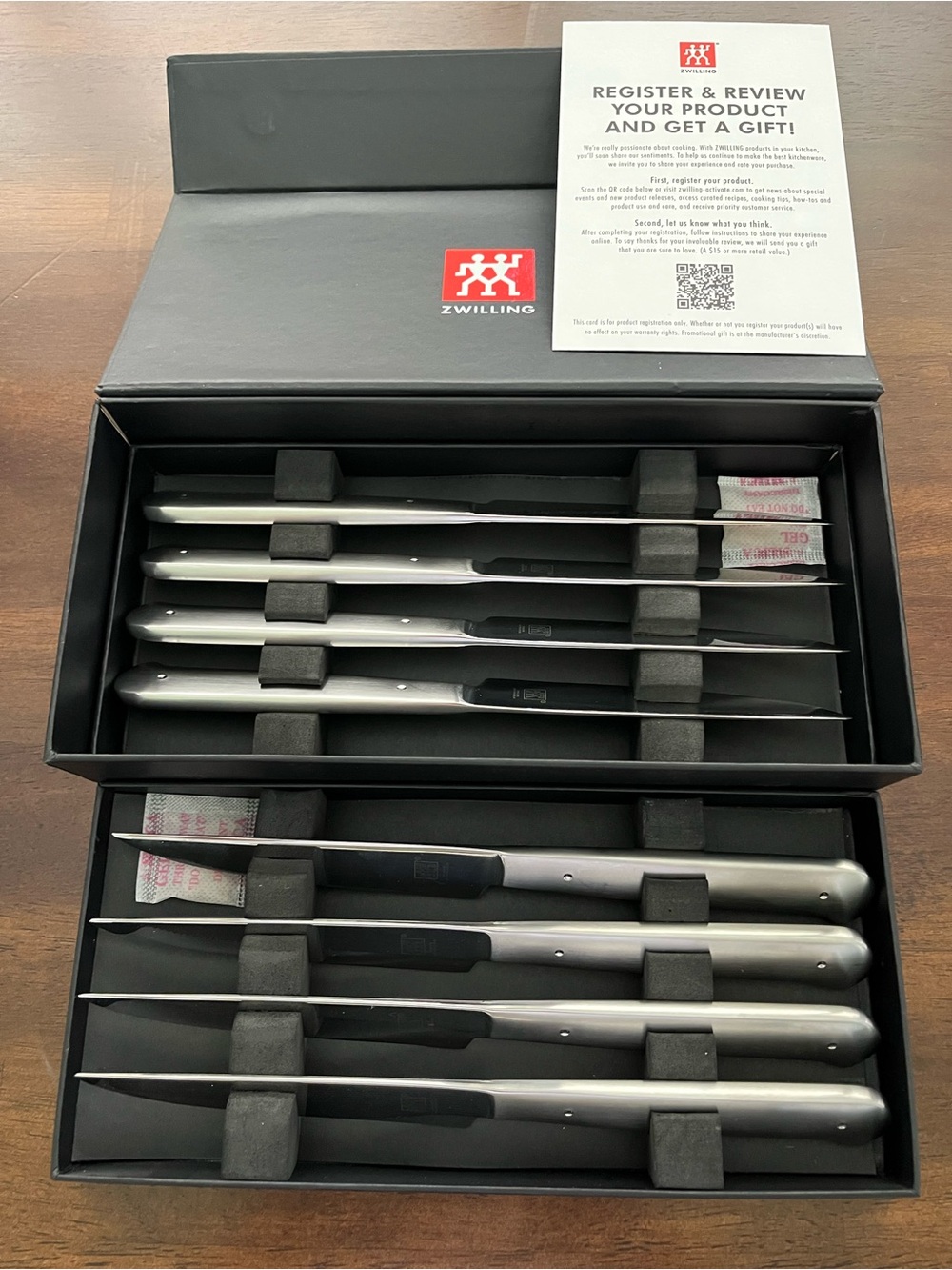 Zwilling Stainless Steel Steak Knife Set in Silver - 8-Piece